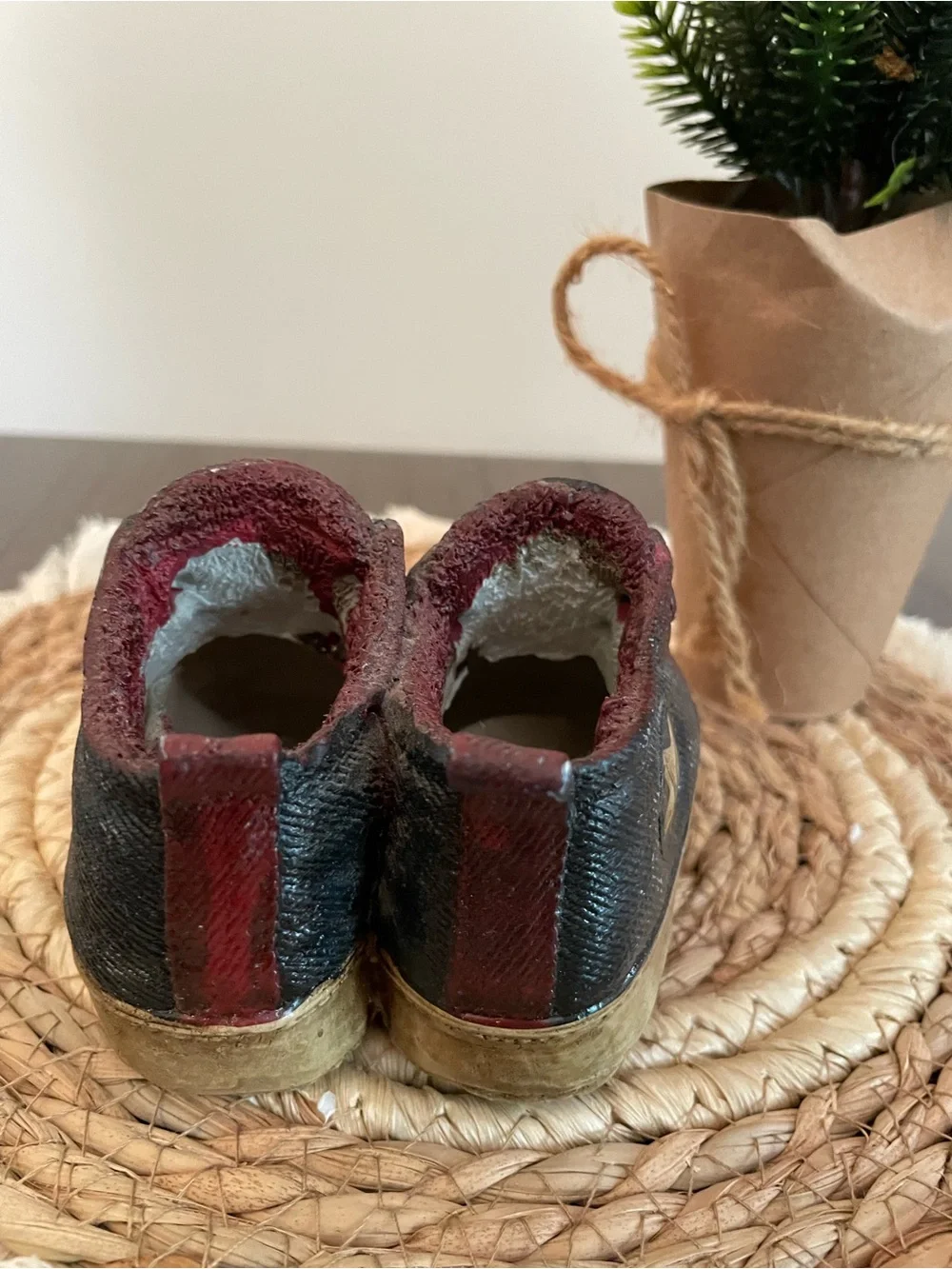 Decorative Star Accent sneaker burgundy and blue nursery decor